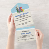 Future Chemist's Blocks All-in-One uitnodiging (Afscheurbaar)