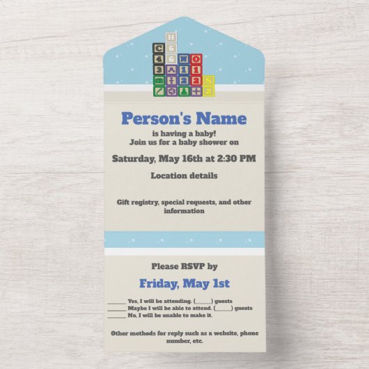 Future Chemist's Blocks All-in-One uitnodiging (Binnen)