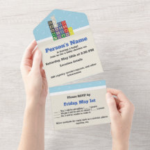 Future Chemist's Blocks All-in-One uitnodiging