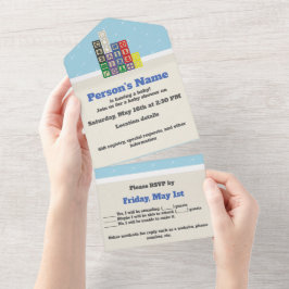 Future Chemist's Blocks All-in-One uitnodiging