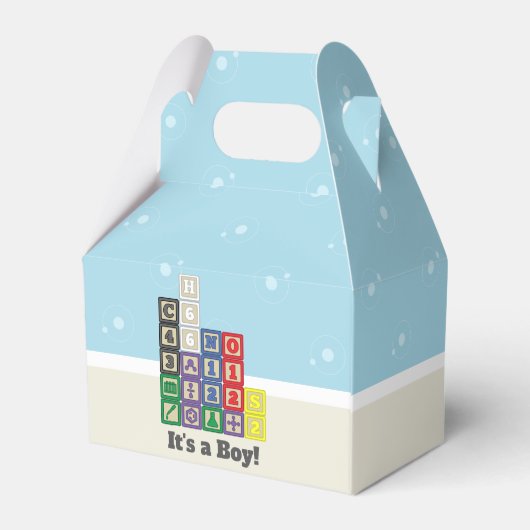 Future Chemist's Blocks Baby shower Favor Box Bedankdoosjes (Achterkant)