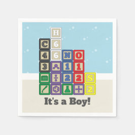 Future Chemist's Blocks Baby shower servetten