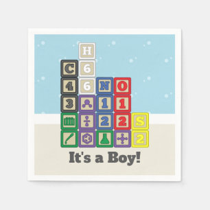 Future Chemist's Blocks Baby shower servetten