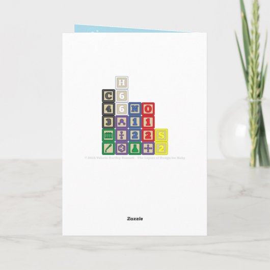 Future Chemist's Blocks Greeting Card Kaart (Achterkant)