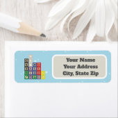 Future Chemist's Blocks retouradreslabel Etiket (Insitu)