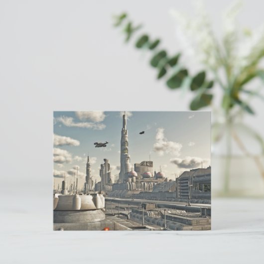 Future City Streets Briefkaart (Staand voorkant)