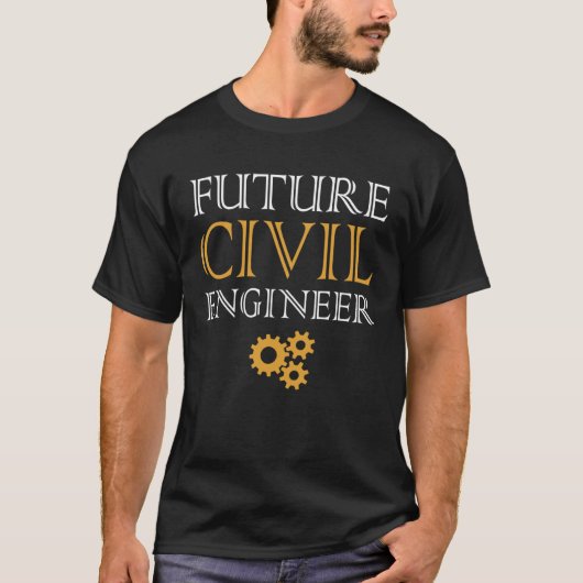 Future Civil Engineer Awesome Men Women T-shirt (Voorkant)