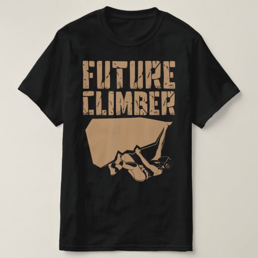Future Climber Rock Climber Mountaineer Climbing T-shirt (Design voorkant)