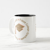 Future College Afstuderen Girl Tweekleurige Koffiemok (Voorkant links)