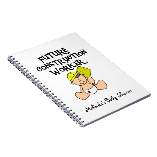 Future Construction Worker Custom Notebook Notitieboek (Rechterzijde)