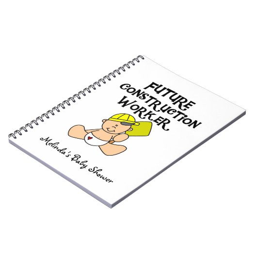 Future Construction Worker Custom Notebook Notitieboek (Linkerzijde)