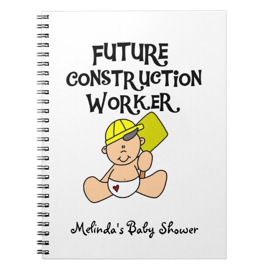 Future Construction Worker Custom Notebook Notitieboek (Voorkant)