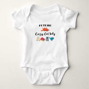 Future Crazy Cat Lady - Cute Kat Illustratie Romper