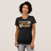 Future Crazy Cat Lady Funny Gezegde Dark T-shirt (Voorkant volledig)