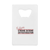 Future Crime Scene Investigator Creditkaart Flessenopener (Achterkant)