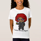 Future Cute Secret Agent Girl T-shirt (Voorkant)