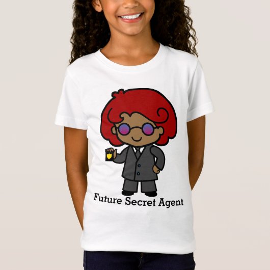Future Cute Secret Agent Girl T-shirt (Voorkant)