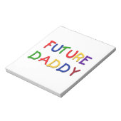 Future Daddy Primary Colors T-shirts en geschenken Notitieblok (Linkerzijde)