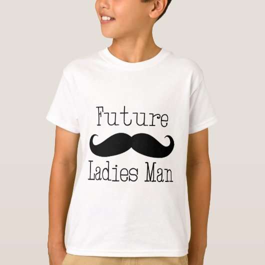 Future Dames Man Mustache T-shirt (Voorkant)