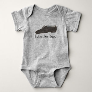 Future Dancer Black Jazz Shoe Dance Teacher Gift Romper