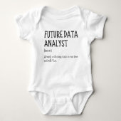 Future Data Analyst Funny Data Baby Saying Romper (Voorkant)
