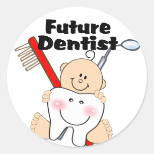 Future Dentist Ronde Sticker