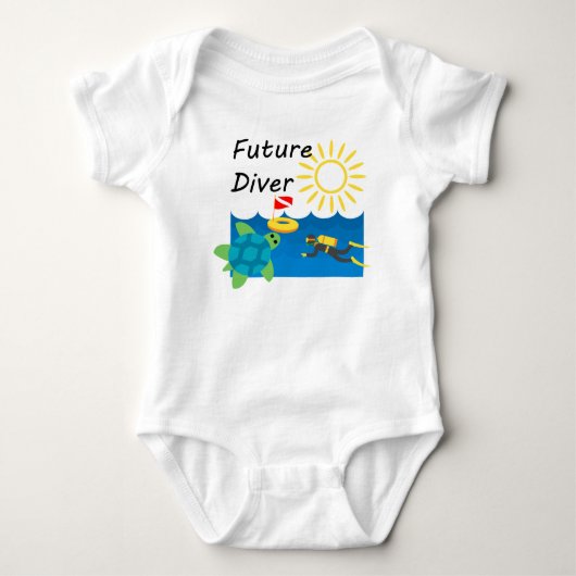 Future Diver Design - Baby Jersey Bodysuit (Voorkant)