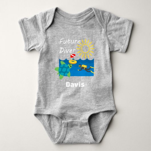 Future Diver Design - Baby Jersey Bodysuit (Voorkant)