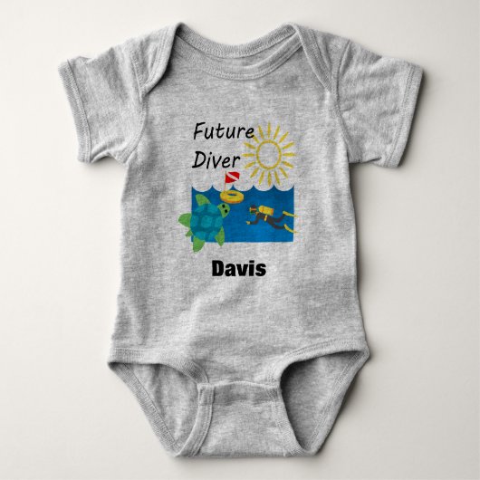 Future Diver Design - Baby Jersey Bodysuit (Voorkant)