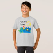 Future Diver Designer - Kinderen Basic T-Shirt (Voorkant volledig)
