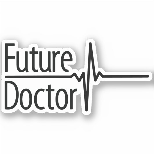 Future Doctor - EKG Sticker (Voorkant)