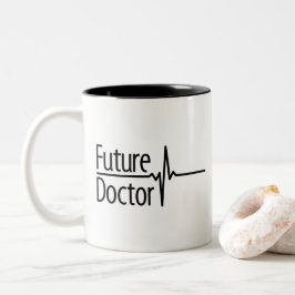 Future Doctor EKG Tweekleurige Koffiemok