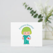 Future Doctor Girl Briefkaart (Staand voorkant)