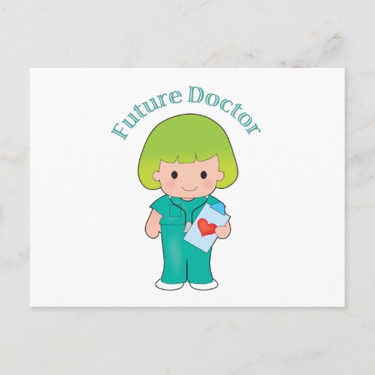 Future Doctor Girl Briefkaart (Voorkant)