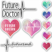 Future Doctor - Hart - Sticker Collectie (Voorkant)