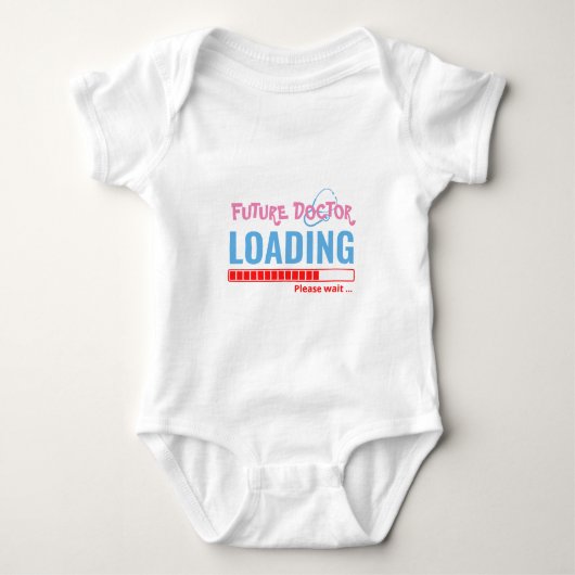 Future Doctor Loading Funny Personalized Unisex Romper (Voorkant)