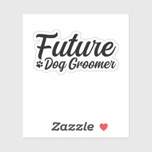 Future Dog Groomer Sticker (Vel)