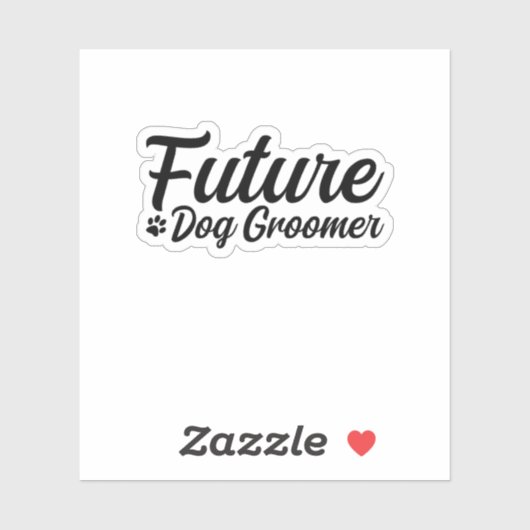 Future Dog Groomer Sticker (Vel)
