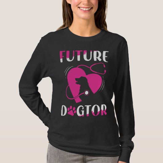 Future Dogtor Cute Aspiring Veterinarian T-shirt (Voorkant)