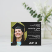 Future Dreamweaver Afstuderen Invitation (Black) Kaart (Staand voorkant)