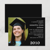 Future Dreamweaver Afstuderen Invitation (Black) Kaart (Voorkant / Achterkant)