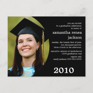 Future Dreamweaver Afstuderen Invitation (Black) Kaart