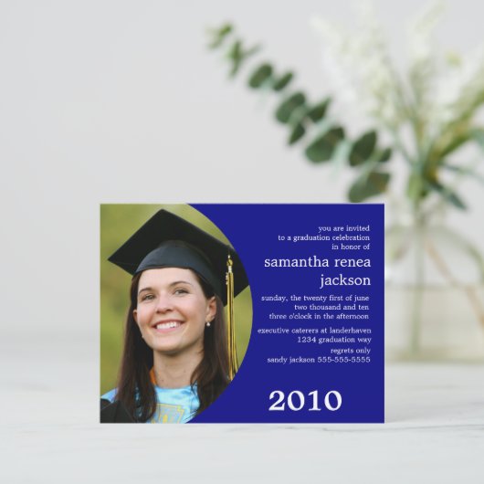 Future Dreamweaver Afstuderen Invitation (blauw) Kaart (Staand voorkant)