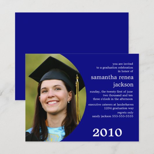 Future Dreamweaver Afstuderen Invitation (blauw) Kaart (Voorkant / Achterkant)