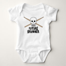 Future Drummer Skull Rocker Baby Romper