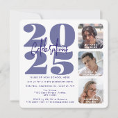 Future Dusk Photo Triple Afstuderen Invitation Kaart (Voorkant)