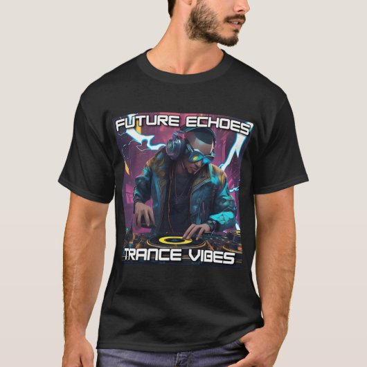 Future Echoes - Trance Vibes - DJ Design T-shirt (Voorkant)