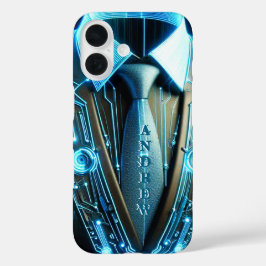 Future Elegance – 4D Necktie iPhone 16 Hoesje