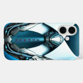 Future Elegance-4D Necktie iPhone 16 Hoesje voor v (Achterkant (horizontaal))