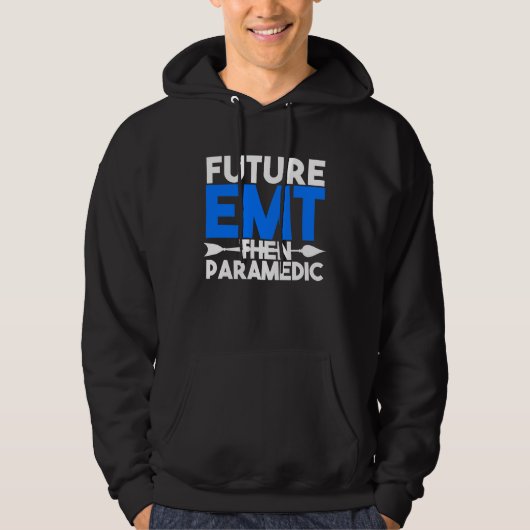 Future EMT Then Paramedic EMS First Responder Kids Hoodie (Voorkant)